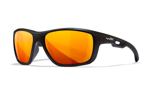WX ASPECT, Glas: CAPTIVATE™ Polaroid Bronze Spejl, Stel: Mat Sort