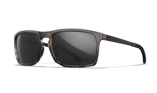 WX AXE, Glas: CAPTIVATE™ Polaroid Sort Spejl, Stel: Mat Tortoise Brun