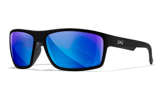 WX PEAK XL, Glas: CAPTIVATE™ Polaroid Blå Spejl, Stel: Mat Sort