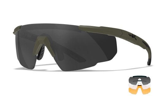SABER ADVANCED, Glas: Grå/Klar/Lys Orange, Stel: Mat Army Grøn