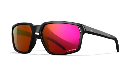 WX SIERRA, Glas: CAPTIVATE™ Rød Spejl, Stel: Blank Sort