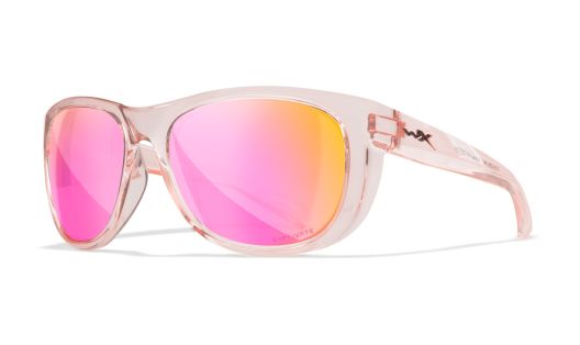 WX WEEKENDER, Glas: CAPTIVATE™ Polaroid Rosa Guld Spejl, Stel: Transparent Rosa