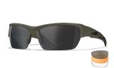 Image of WX VALOR 2.5, Glas: Grå/Klar/Lys Orange, Stel: Mat Army Grøn