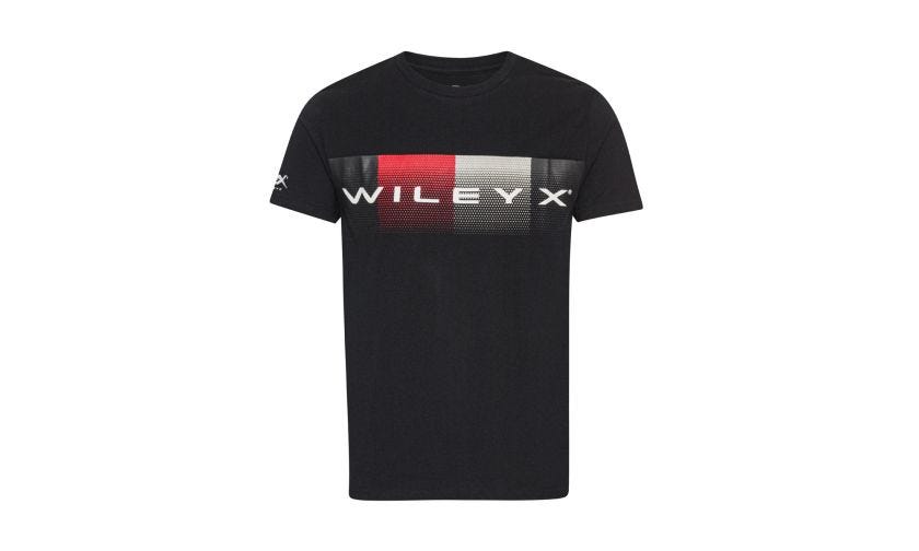 WX Core T-shirt, Sort Bomuld - Prik Mønster m. Wiley X,  Image