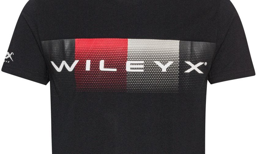 WX Core T-shirt, Sort Bomuld - Prik Mønster m. Wiley X,  Image