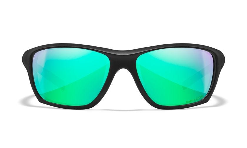 WX ASPECT, Glas: CAPTIVATE™ Polaroid Grøn Spejl, Stel: Mat Sort Image