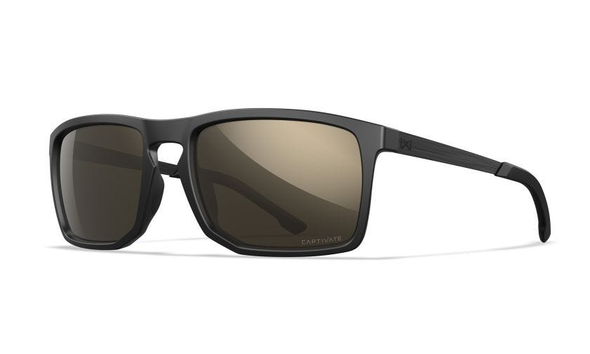 WX AXE, Glas: CAPTIVATE™ Polaroid Tungsten Spejl, Stel: Mat Sort Image