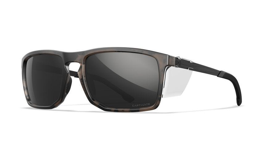 WX AXE, Glas: CAPTIVATE™ Polaroid Sort Spejl, Stel: Mat Tortoise Brun Image