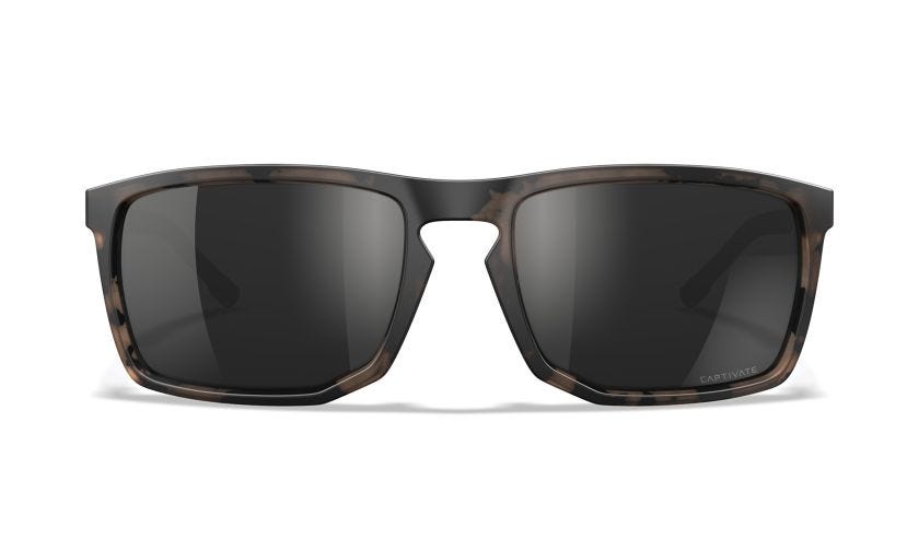 WX AXE, Glas: CAPTIVATE™ Polaroid Sort Spejl, Stel: Mat Tortoise Brun Image