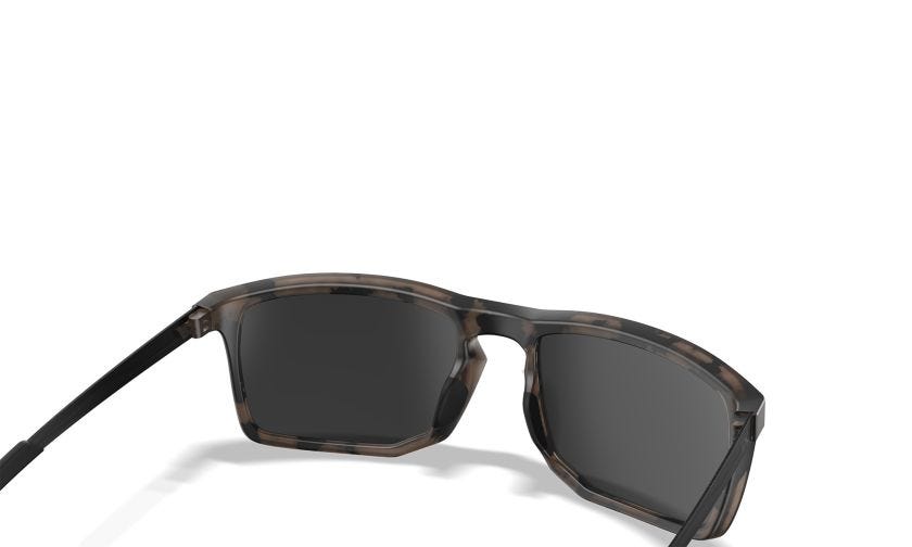 WX AXE, Glas: CAPTIVATE™ Polaroid Sort Spejl, Stel: Mat Tortoise Brun Image