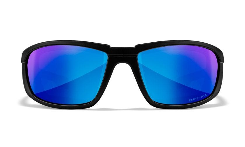 WX BOSS, Glas: CAPTIVATE™ Polaroid Blå Spejl, Stel: Mat Sort Image