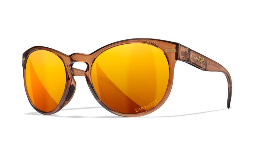 WX COVERT, Glas: CAPTIVATE™ Polaroid Bronze Spejl, Stel: Transparent Brun Image