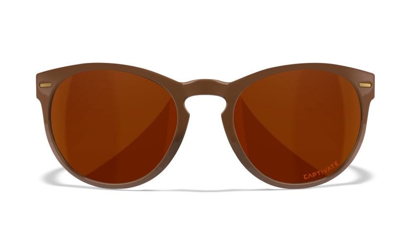 WX COVERT, Glas: CAPTIVATE™ Polaroid Kobber, Stel: Blank Brun/Transparent Brun Image