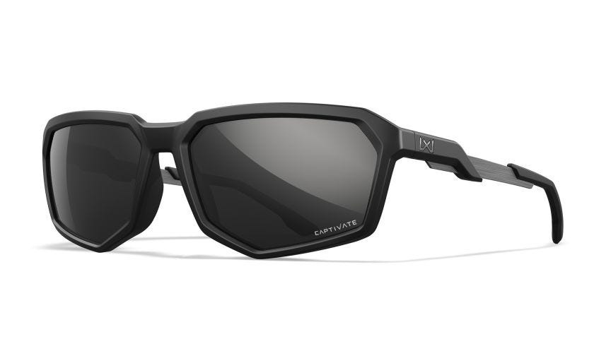 WX RECON, Glas: CAPTIVATE™ Polaroid Sort Spejl, Stel: Mat Sort Image