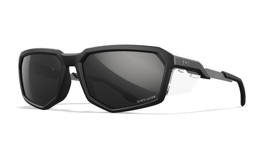 WX RECON, Glas: CAPTIVATE™ Polaroid Sort Spejl, Stel: Mat Sort Image