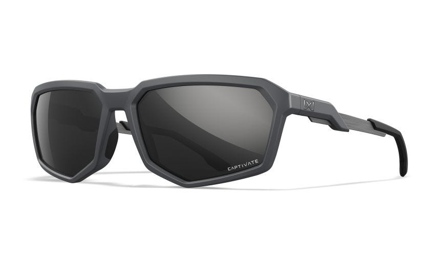 WX RECON, Glas: CAPTIVATE™ Polaroid Sort Spejl, Stel: Mat Grå Image