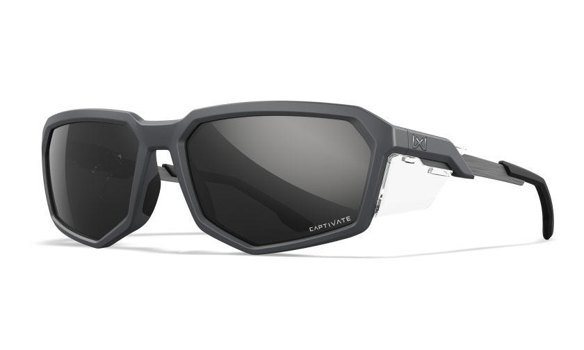 WX RECON, Glas: CAPTIVATE™ Polaroid Sort Spejl, Stel: Mat Grå Image