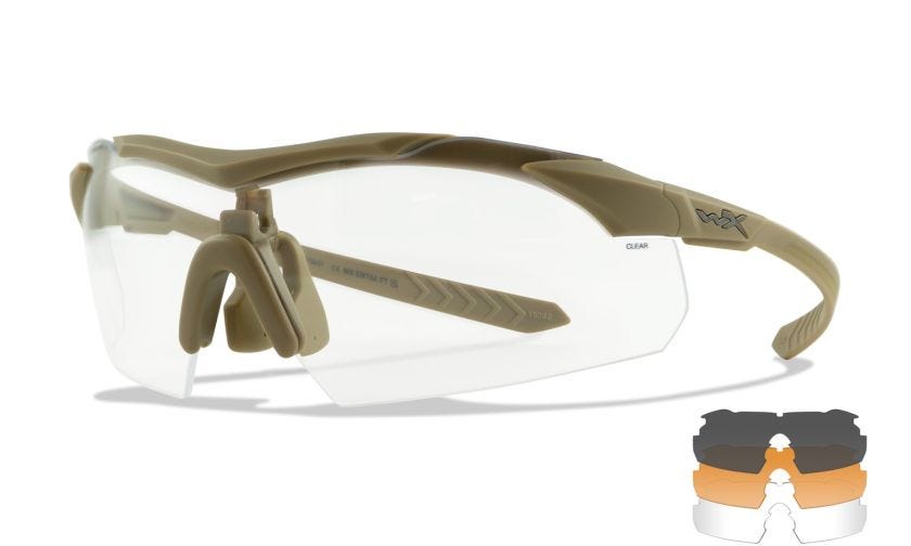 WX VAPOR COMM 2.5, Glas: Grå/Klar/Lys Orange, Stel: Mat Sandfarve Image